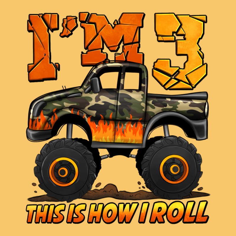 I'm Three This Is How I Roll Monster Truck Birthday Vintage Hoodie by Jasminsmagicworld | Teevron