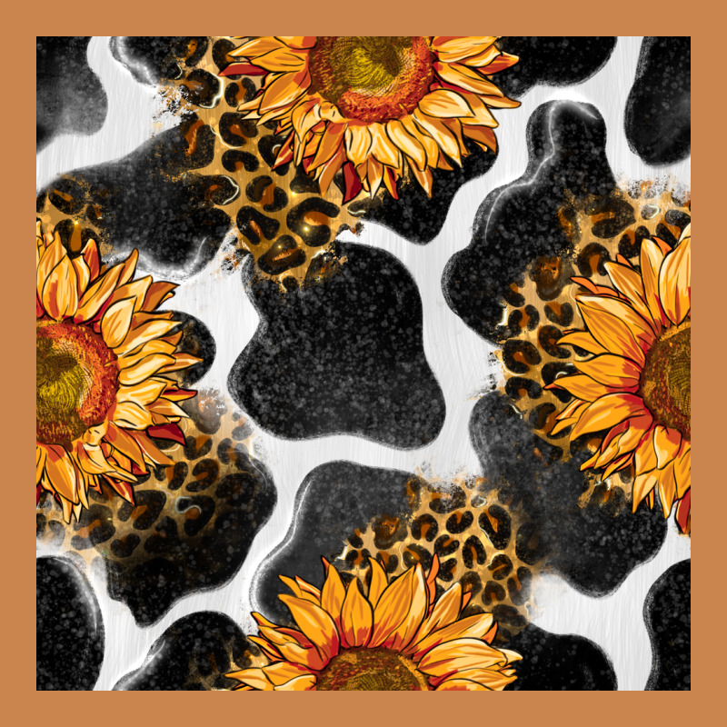 Cowhide Leopard Sunflower Seamless Pattern Heavyweight Hoodie by BundleAndBundleShop | Teevron