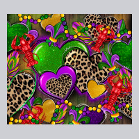 Mardi Gras Hearts Heavyweight Sweatshirt | Teevron