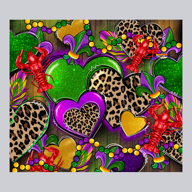 Mardi Gras Hearts Heavyweight Sweatshirt by CowGirlArtShop | Teevron