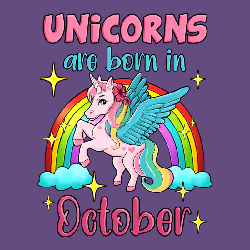 Unicorns Are Born In October Vintage Hoodie by Jasminsmagicworld | Teevron