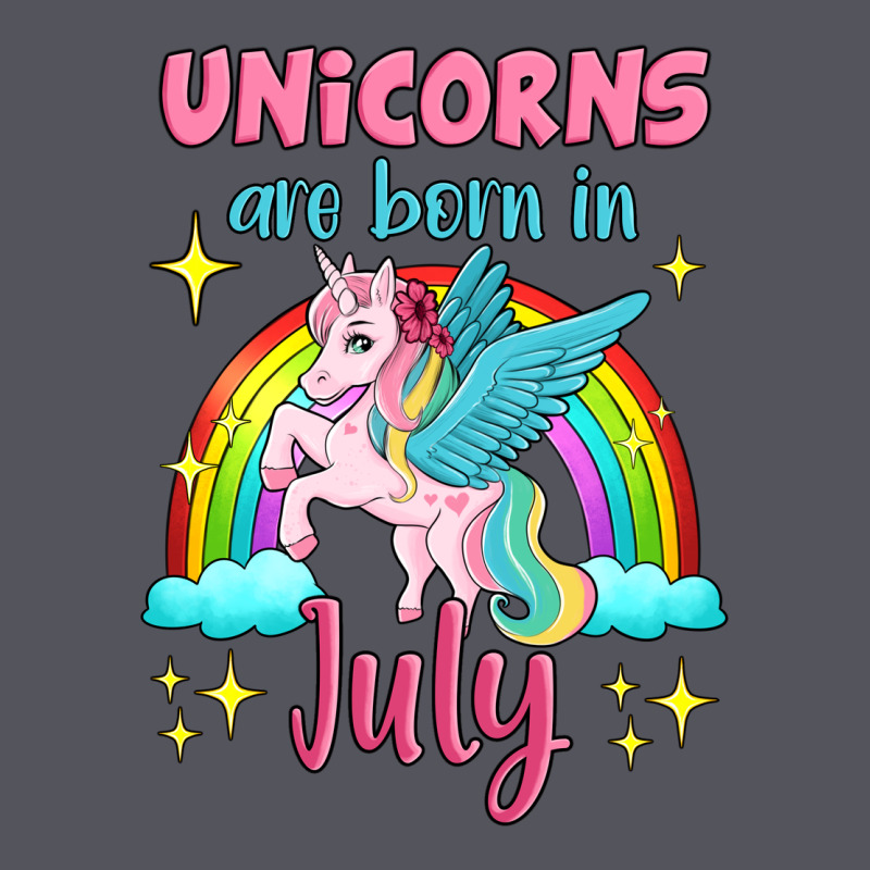 Unicorns Are Born In July Vintage Hoodie by Jasminsmagicworld | Teevron