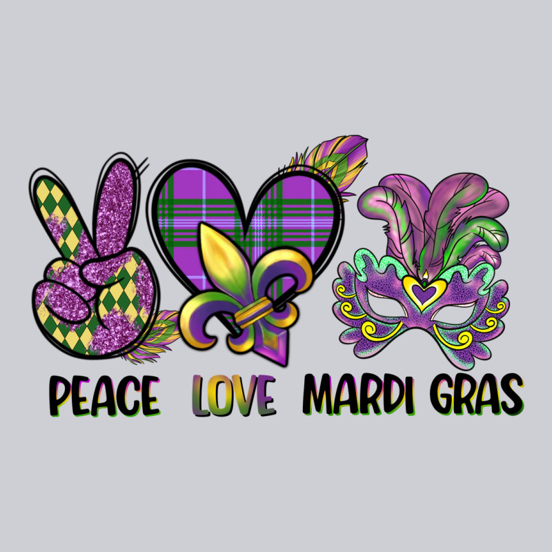Peace Love Mardi Gras Heavyweight Sweatshirt by CowGirlArtShop | Teevron