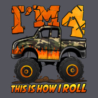 I'm Four This Is How I Roll Monster Truck Birthday Vintage Hoodie | Teevron