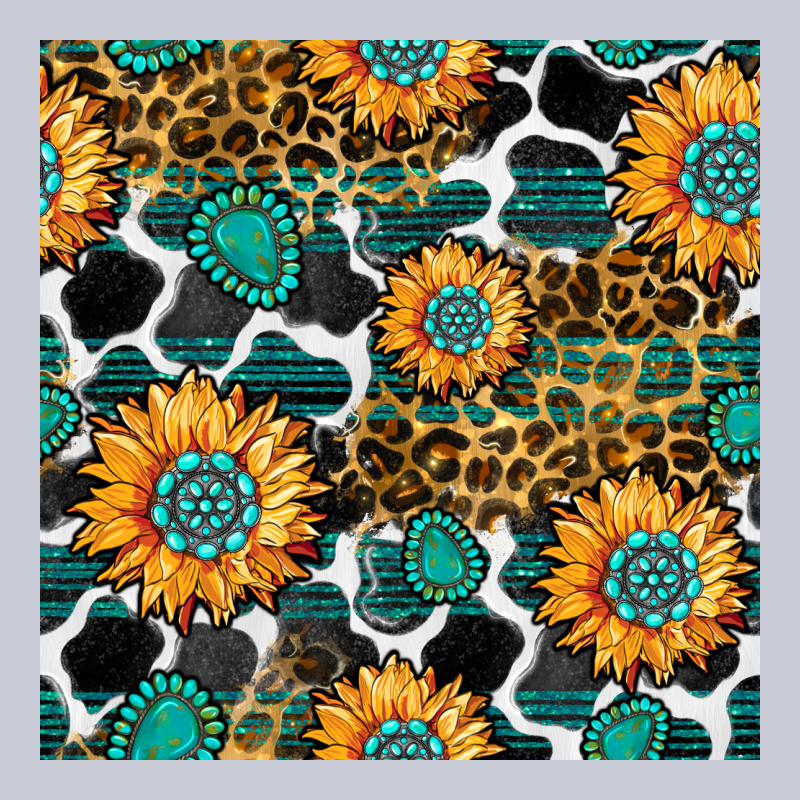 Gemstone Sunflower Leopard Seamless Pattern Heavyweight Hoodie by BundleAndBundleShop | Teevron