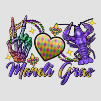 Peace Love Crawfish Mardi Gras Skeleton Hand Premium Hoodie | Teevron
