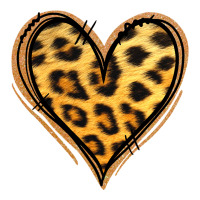 gold glitter leopard heart | Teevron