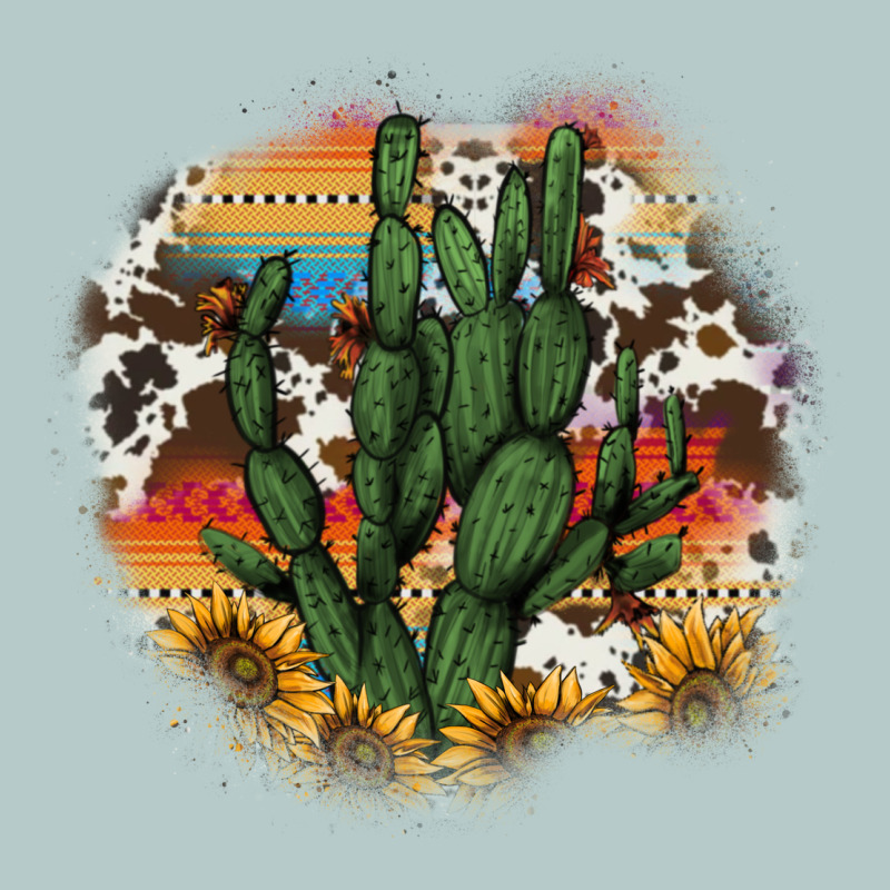 Cowhide Aztec Sunflowers Cactus Heavy Core Tee by AdoDesignShop | Teevron