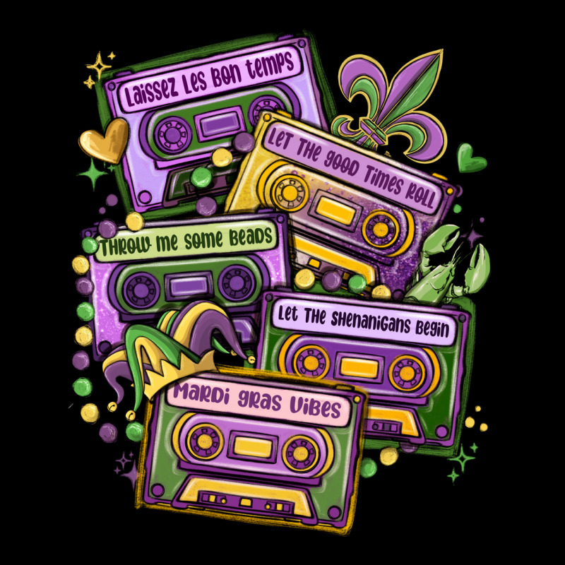Mardi Gras Cassette Tapes Ladies Tee by MaliasSmallBusiness | Teevron