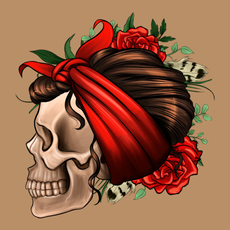 Bandana And Roses Skull Vintage Hoodie by Jasminsmagicworld | Teevron