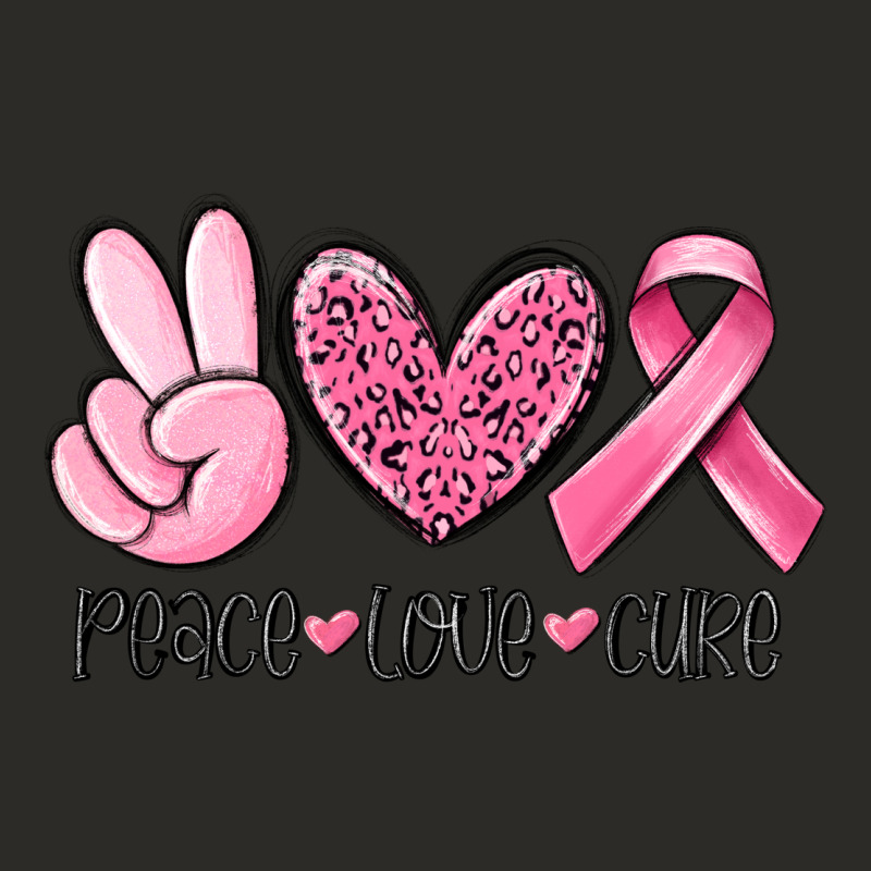 Peace Love Cure Breast Cancer Heavy Core Tee by MaliasSmallBusiness | Teevron