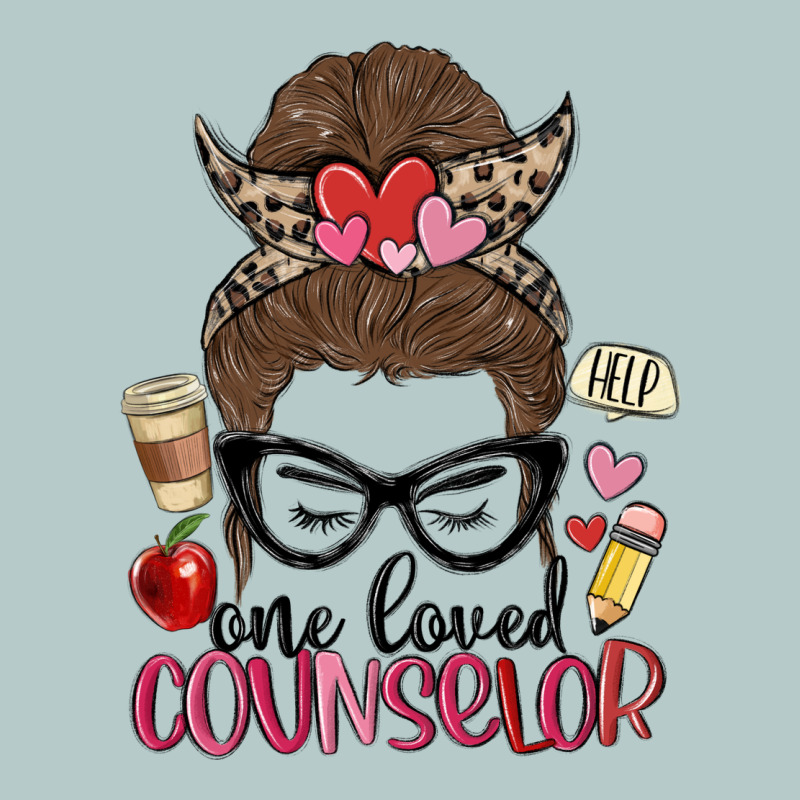 Messy Bun One Loved Counselor Heavy Core Tee by MaliasSmallBusiness | Teevron