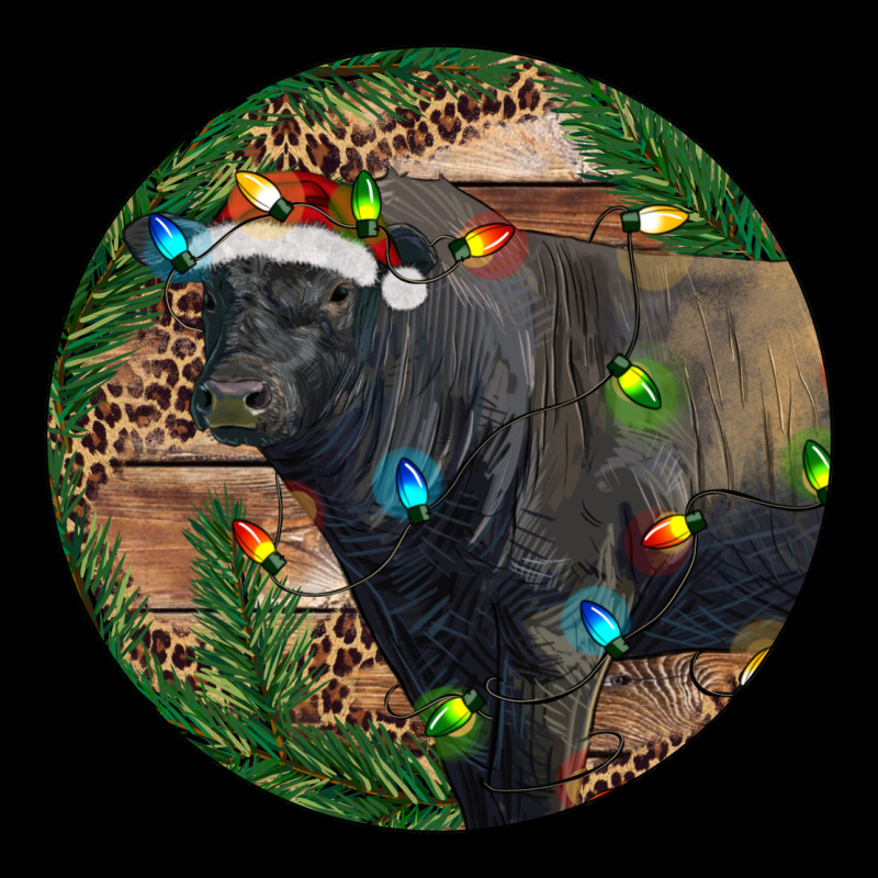 Black Angus Bull With Christmas Lights Urban Heavy Tee by RanaPortraitStore | Teevron
