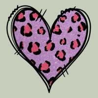 Glitter Purple Leopard Heart Ladies Tee | Teevron