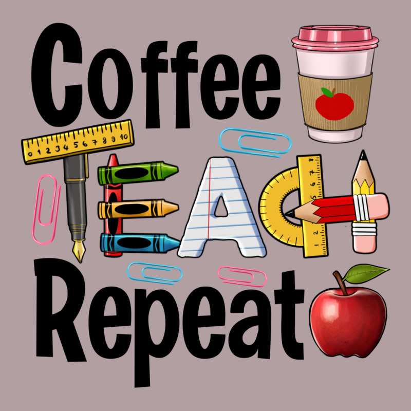 Coffee Teach Repeat Vintage Hoodie by BarkalooDesign | Teevron
