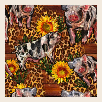 Western Spotted Pig With Sunflowers Seamless Zipper Hoodie | Teevron