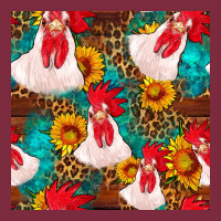 Western  Chicken With Sunflowers Seamless Pattern Premium Hoodie | Teevron