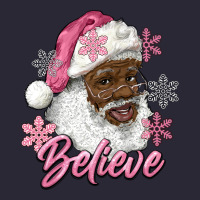 Pink Christmas African American Santa Believe Vintage Tee | Teevron