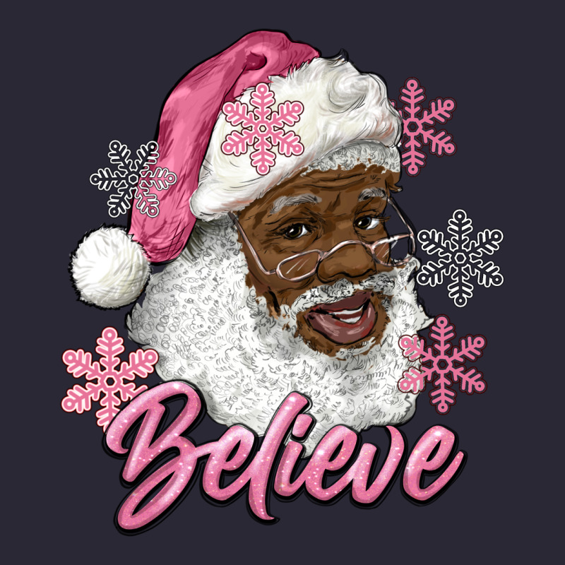 Pink Christmas African American Santa Believe Vintage Tee by RanaPortraitStore | Teevron