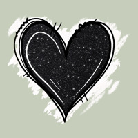 Black Glitter Heart Ladies Tee | Teevron