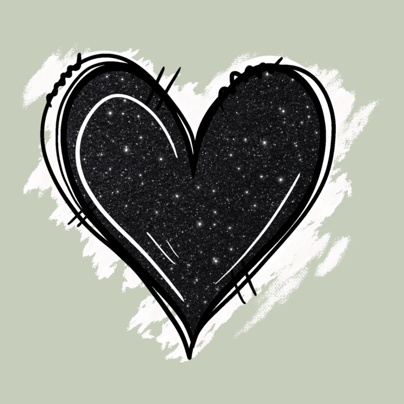 Black Glitter Heart Ladies Tee by Jasminsmagicworld | Teevron
