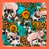 American Yorkshire Pig Seamless Pattern Premium Hoodie | Teevron