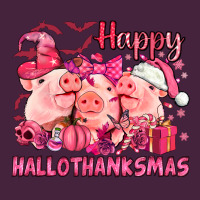 Happy Hallothanksmas Pigs Pink Premium Tee | Teevron