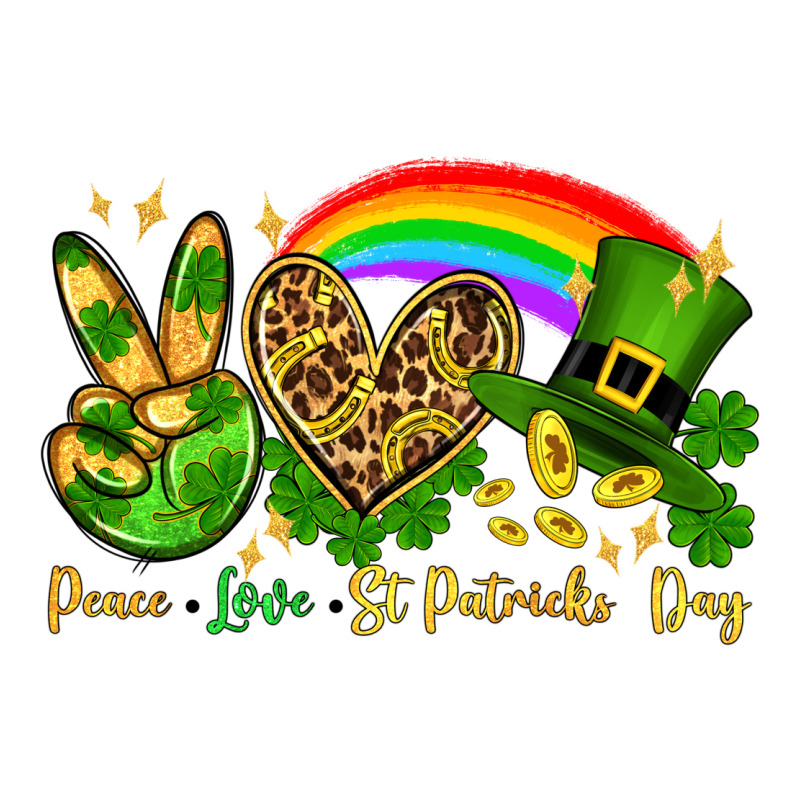 Peace Love St. Patrick's Day Zipper Hoodie by OliviaCreatesArt | Teevron