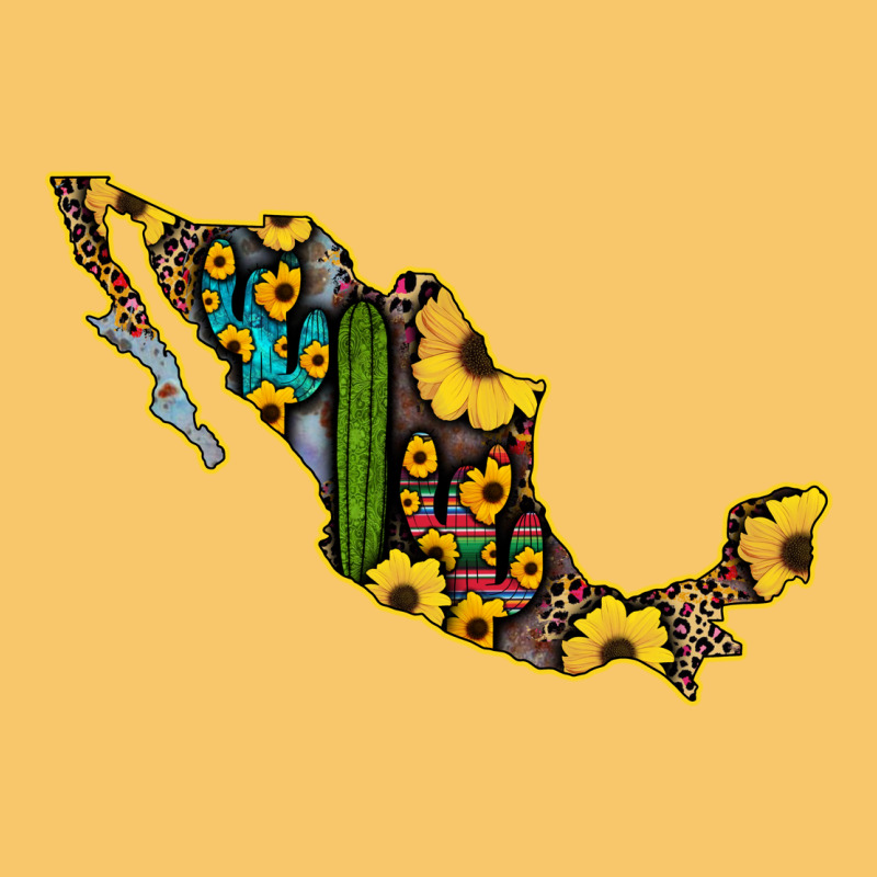 Guerrero Mexico Serape Cactus Sunflower Map Vintage Hoodie by RanaPortraitStore | Teevron