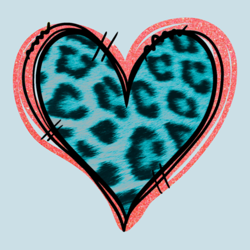 Blue Leopard Heart Ladies Tee by Jasminsmagicworld | Teevron