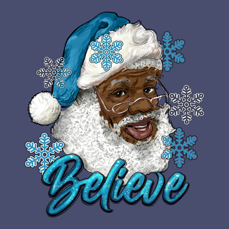 Winter Christmas African American Santa Believe Vintage Tee by RanaPortraitStore | Teevron