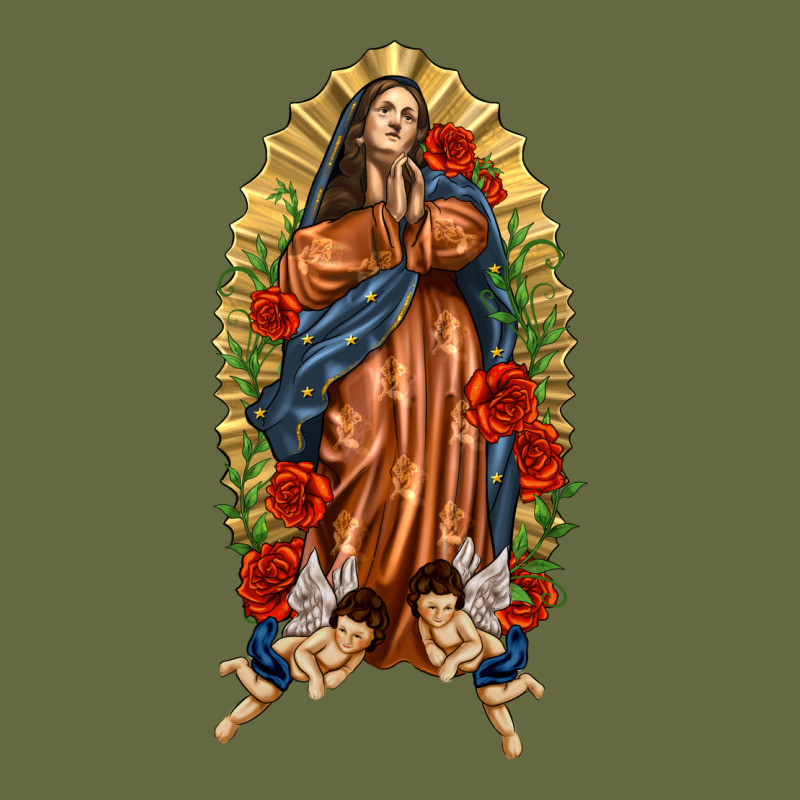 Lady Of Guadalupe With Roses Long Sleeve Tee by texasbilliewilder | Teevron