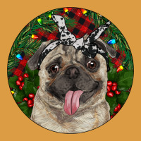 Christmas Pug With Buffalo Plaid Urban Heavy Tee | Teevron