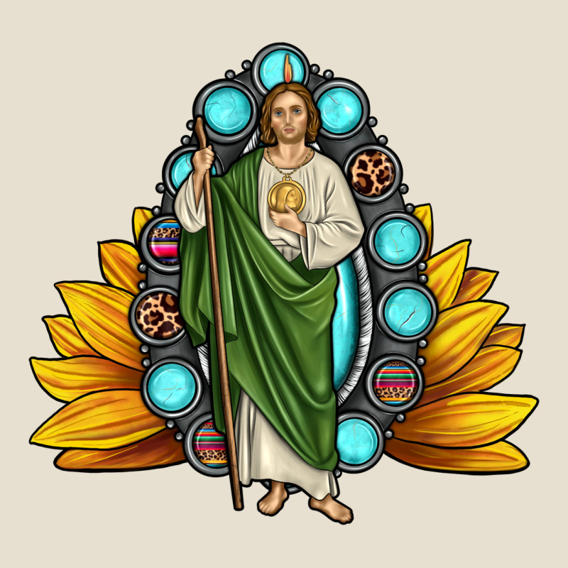 San Judas Gemstone Sunflower Urban Heavy Tee by JahusDesignShop | Teevron