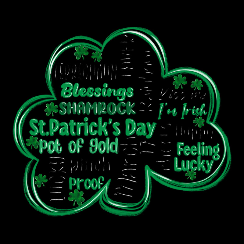 St Patricks Day Shamrock Typography Heavy Core Tee by MaliasSmallBusiness | Teevron