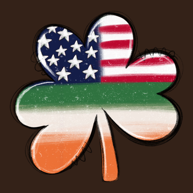St Patricks Day Shamrock American Flag Heavy Core Tee by MaliasSmallBusiness | Teevron