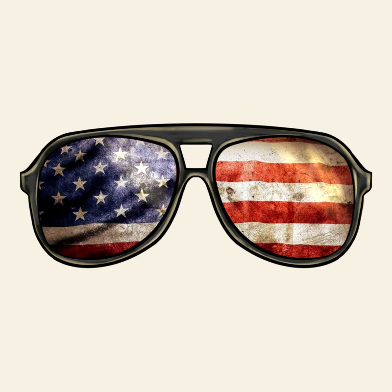 Amerıcan Flag Glasses Vintage Tee by BarkalooDesign | Teevron