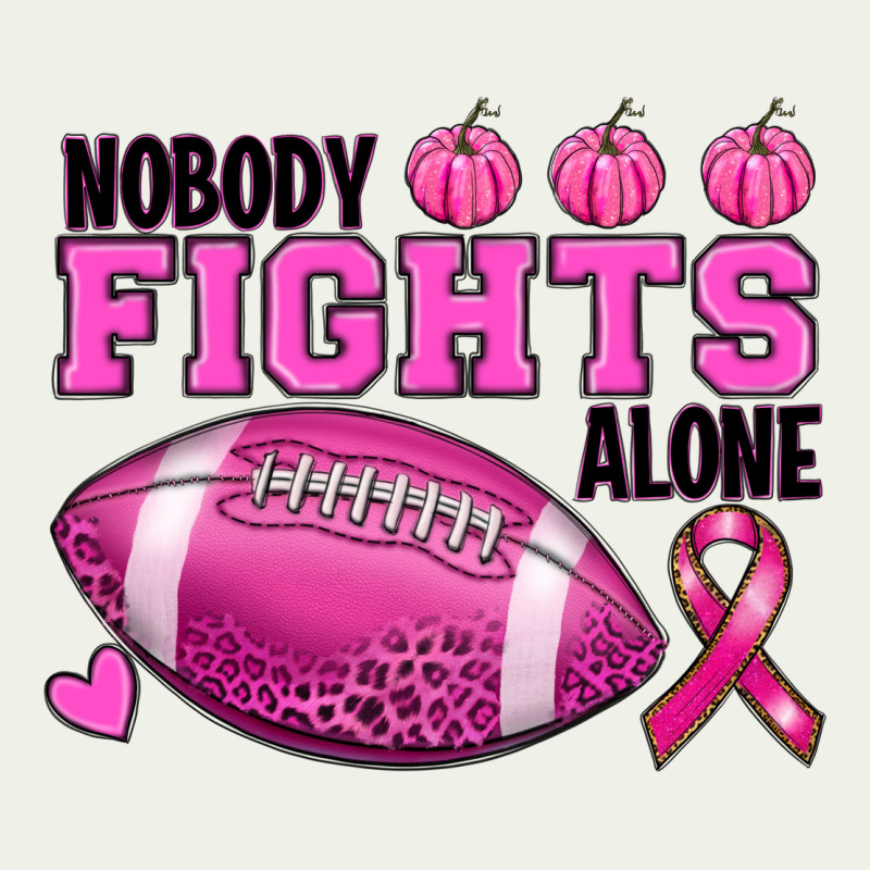 Nobody Fights Alone Breast Cancer Urban Heavy Tee by RanaPortraitStore | Teevron
