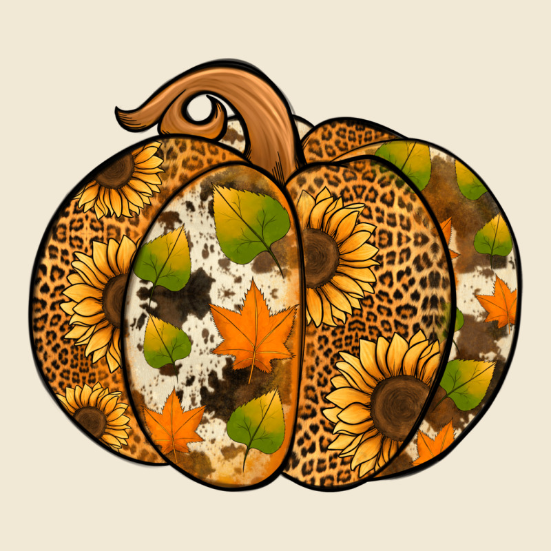 Leopard Cowhide Sunflower Pumpkin Premium Tee by NancyCooperArtShop | Teevron