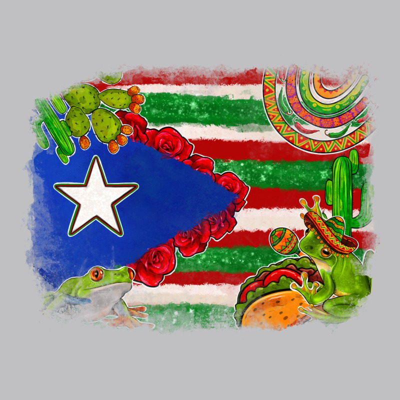 Mexico And Puerto Rico Flag Long Sleeve Tee by texasbilliewilder | Teevron