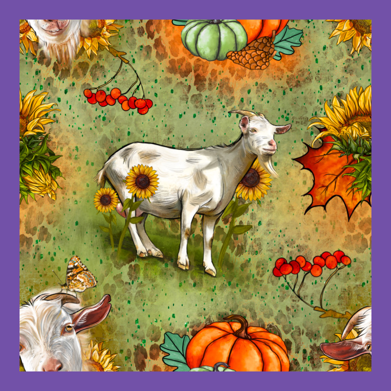 Fall Goats Seamless Pattern Premium Sweatshirt by BundleAndBundleShop | Teevron