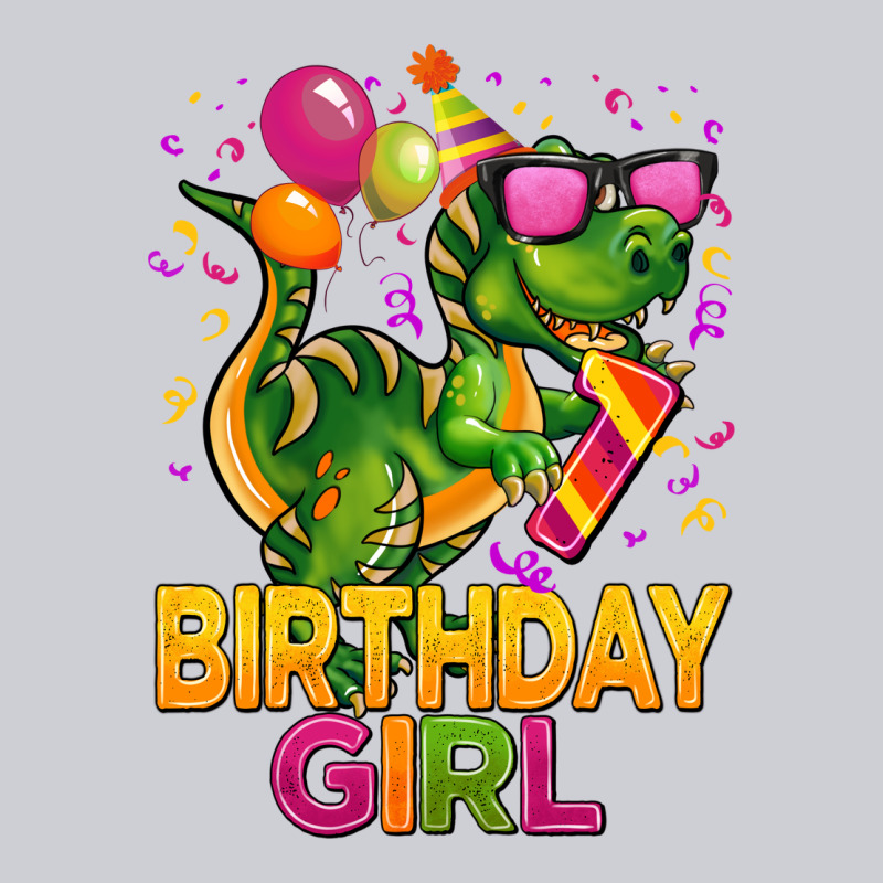 1st Birthday Girl T Rex Pink Heavyweight Sweatshirt by CowGirlArtShop | Teevron