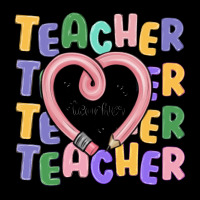 Teacher And Pencil Heart Heavy Core Tee | Teevron