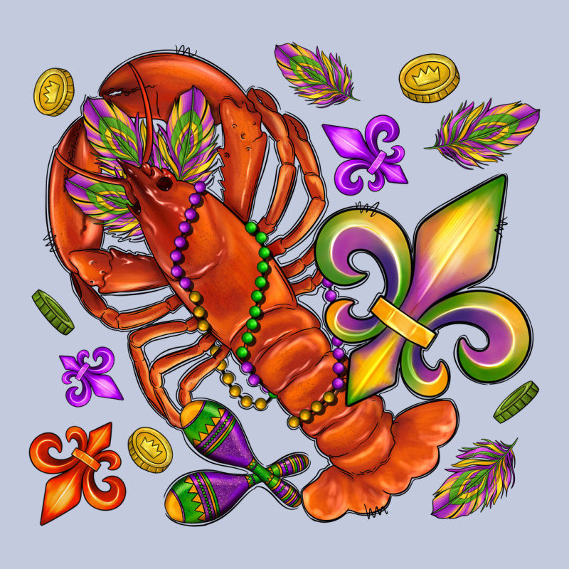 Crawfish And Fleur De Lis Long Sleeve Tee by NancyCooperArtShop | Teevron