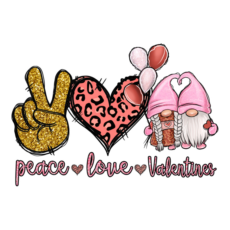 Peace Love Valentines Gnomes Ladies Tee by Jasminsmagicworld | Teevron