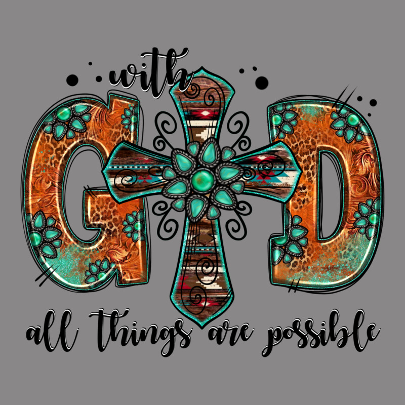 With God All Things Are Possible Gemstone Cross Vintage Tee by Jasminsmagicworld | Teevron