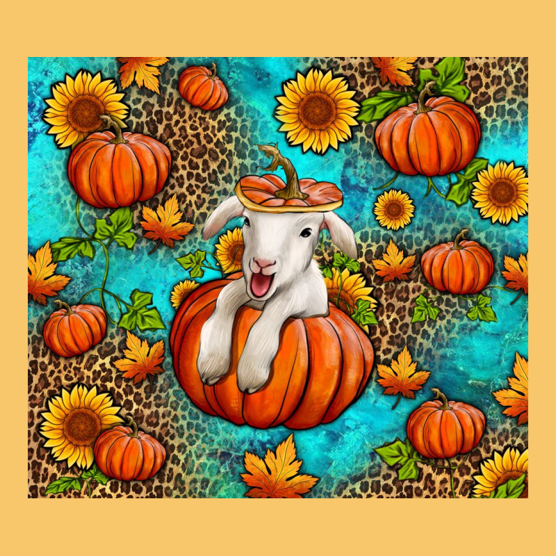 Fall Pumpkin Lamb Vintage Hoodie by Jasminsmagicworld | Teevron