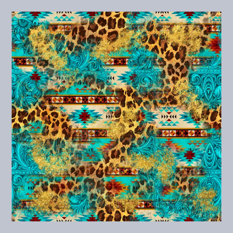 Western Aztec Leopard Glitter Seamless Pattern Premium Hoodie by FaDigitalArtStudio | Teevron