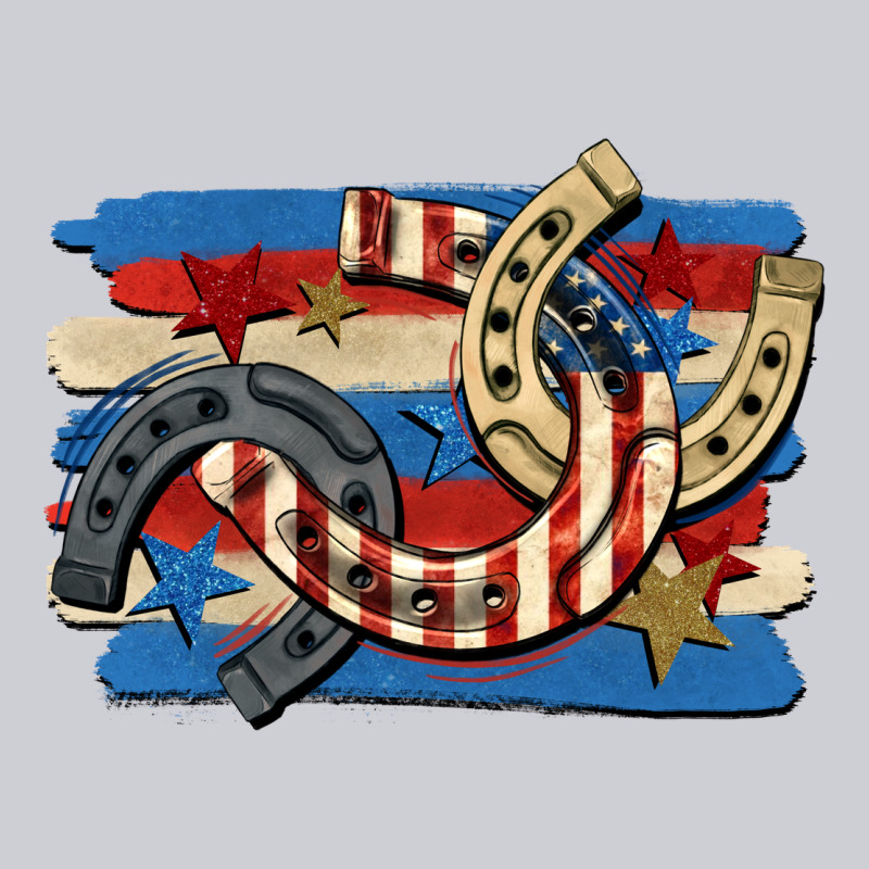 4th Of July Horseshoe Heavyweight Sweatshirt by CowGirlArtShop | Teevron