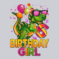 6th Birthday Girl T Rex Pink Heavyweight Sweatshirt | Teevron